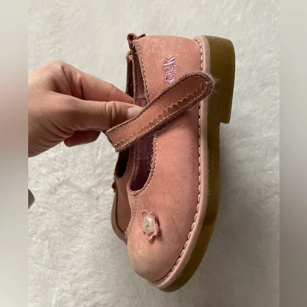 OshKosh B'gosh Pink Floral Mary Jane Shoes Vintage